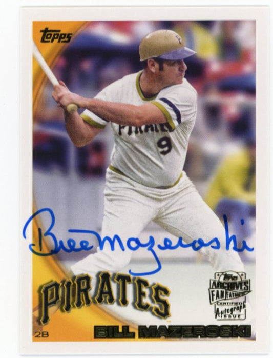 2022 Topps Archives Fan Favorites Bill Mazeroski #10FF-BM - Autograph