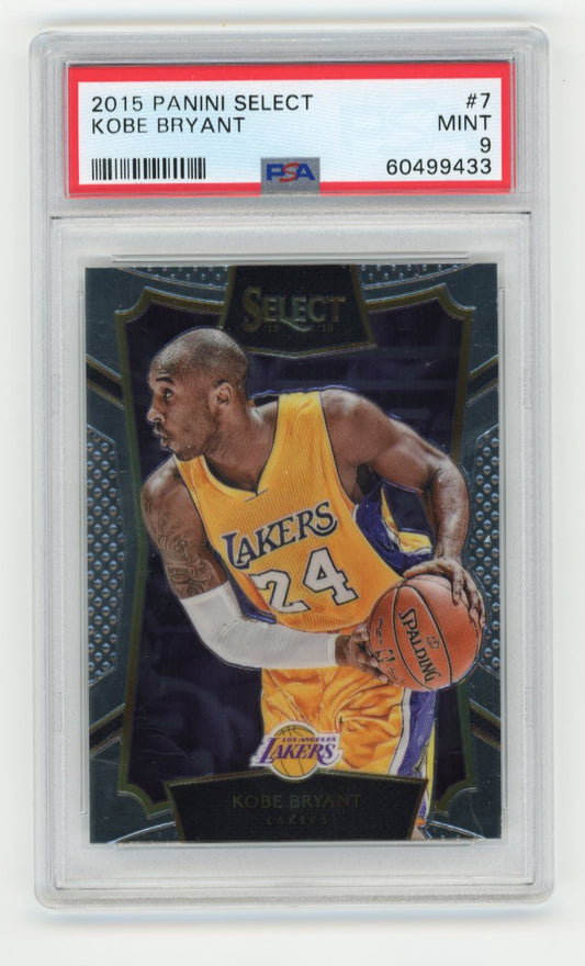 2015 Panini Select Kobe Bryant #7 - PSA 9