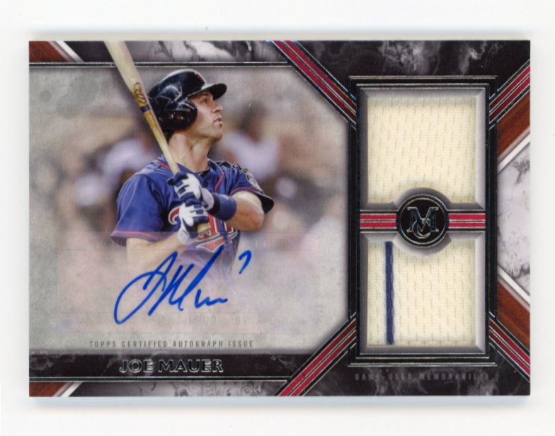 2022 Topps Museum Collection Joe Mauer #SWDRA-JM - #/100 Dual Swatch Autograph