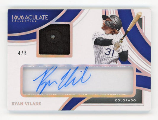 2022 Panini Immaculate Ryan Vilade #ICP-RV - #/6 Relic Autograph