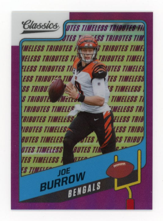 2021 Panini Classics Joe Burrow #29 - #/35 Timeless Tributes Purple