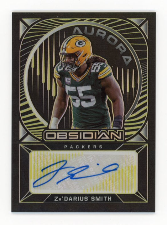 2021 Panini Obsidian Za'Darius Smith Aurora Autographs #AA-ZS - #/25 Auto
