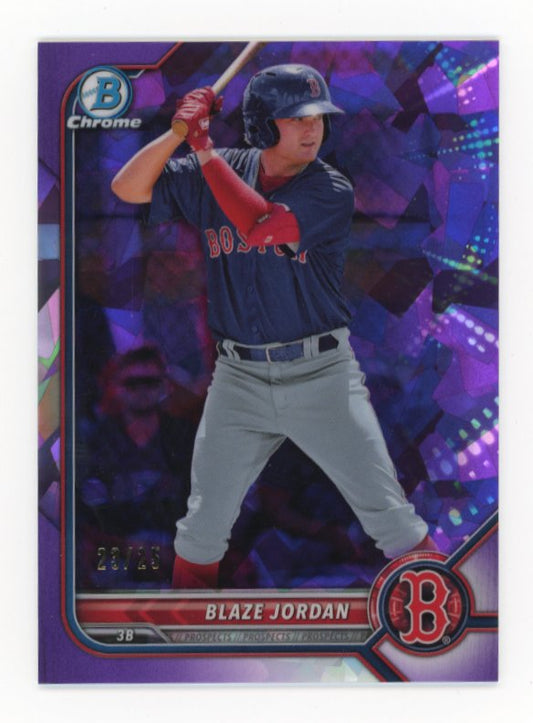 2022 Topps Bowman Chrome Sapphire Blaze Jordan #BCP-58 - #/25 Purple