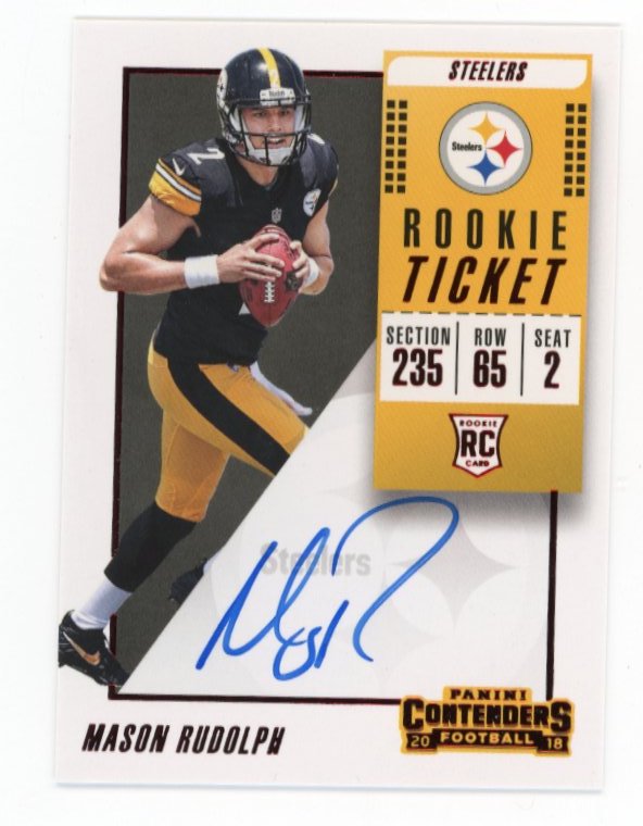 2018 Panini Contenders Mason Rudolph Rookie Ticket RC #125 - FOTL