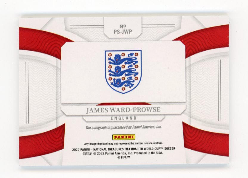 2022 Panini National Treasures FIFA James Ward-Prowse Road to the World Cup #PS-JWP - #//25 Auto