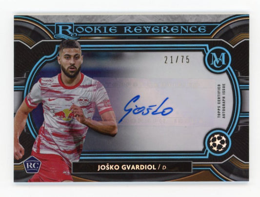 2021/22 Topps UEFA Champions League Museum Collection Joško Gvardiol RC #RRA-JG - #/75 Autograph