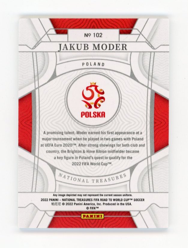 2022 Panini National Treasures Jakub Moder RC #102 - #/11