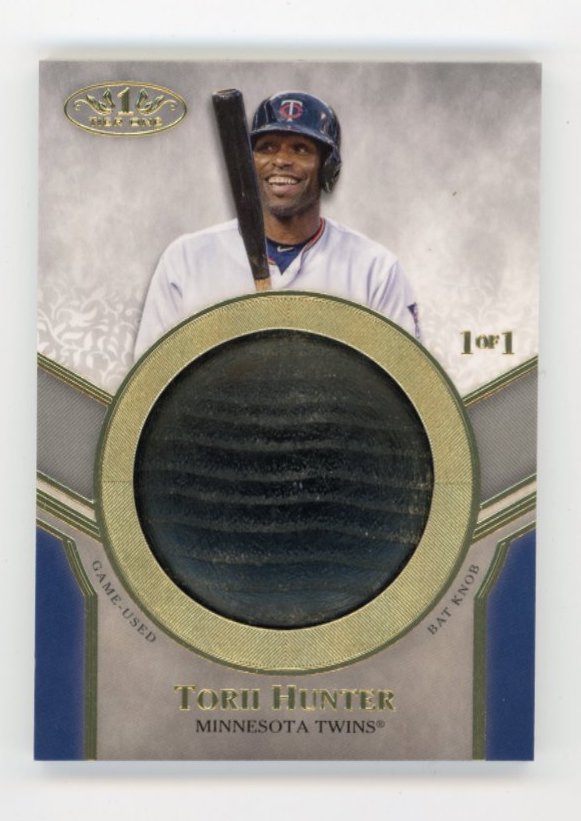 2021 Topps Tier One Torii Hunter #BKR-TH - #1/1 Bat Knob Relic