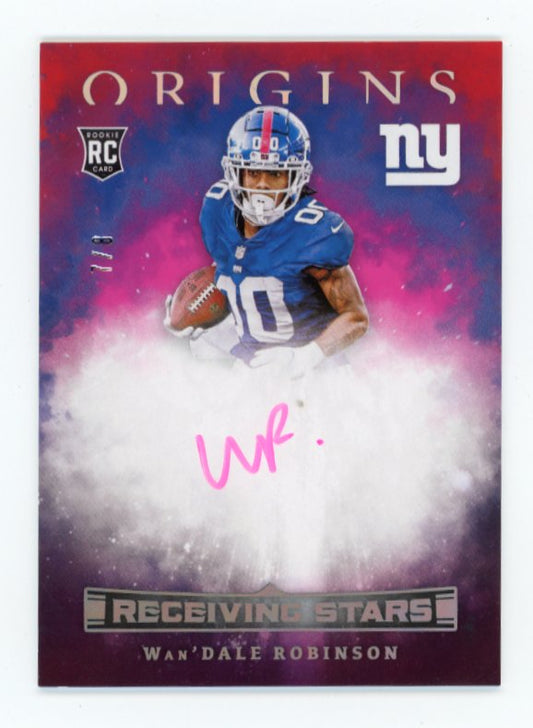 2022 Panini Origins Wan'Dale Robinson #REC-WDR - #/8 Autograph