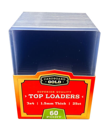 Cardboard Gold 60pt Toploaders - 25 pack