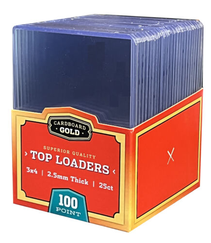 Cardboard Gold 100pt Toploaders - 25 pack