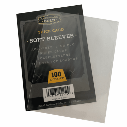 Cardboard Gold Thick Card Sleeves - Pack of 100