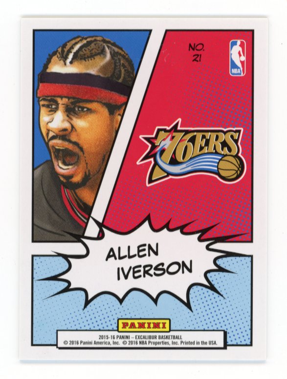 2015/16 Panini Excalibur Allen Iverson Kaboom! #21 - Case Hit