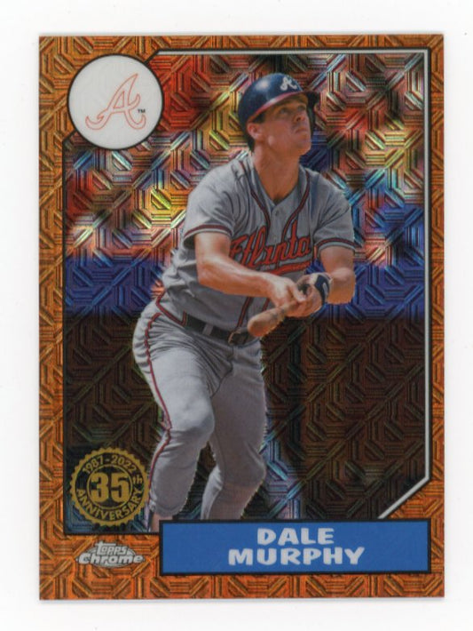 2022 Topps Chrome Dale Murphy #T87C2-27 - #/25 Orange Mojo