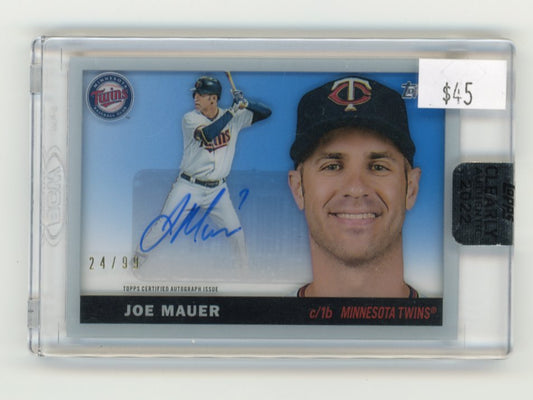 2022 Topps Clearly Authentic Joe Mauer #55RA-JM - #/99 Autograph