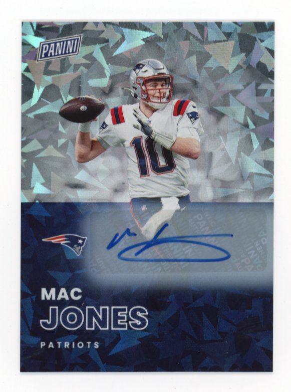 2022 Panini The National Mac Jones #7 - #/25 Cracked Ice Auto