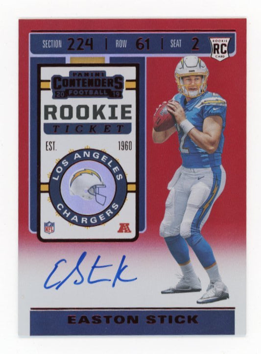 2019 Panini Contenders Easton Stick Rookie Ticket RC #127 - Auto Red