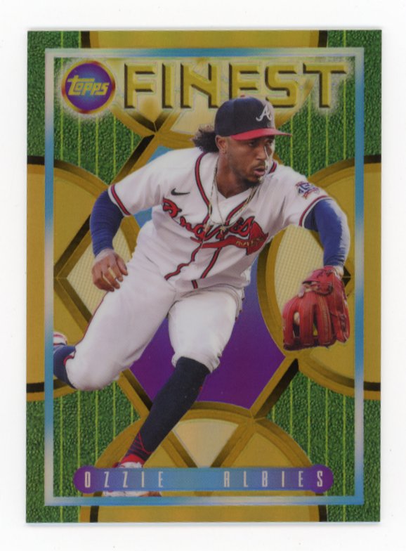 2022 Topps Finest Ozzie Albies #132 - #/50 Gold Refractor