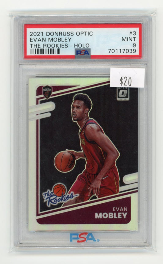 2021 Panini Donruss Optic Evan Mobley RC #3 - The Rookies Holo PSA 9