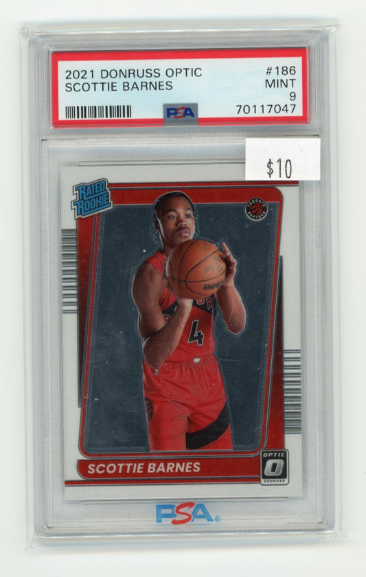 2021 Panini Donruss Optic Scottie Barnes RC #186 - PSA 9