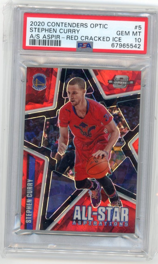 2020 Contenders Optic Stephen Curry #5 - Red Cracked Ice PSA 10