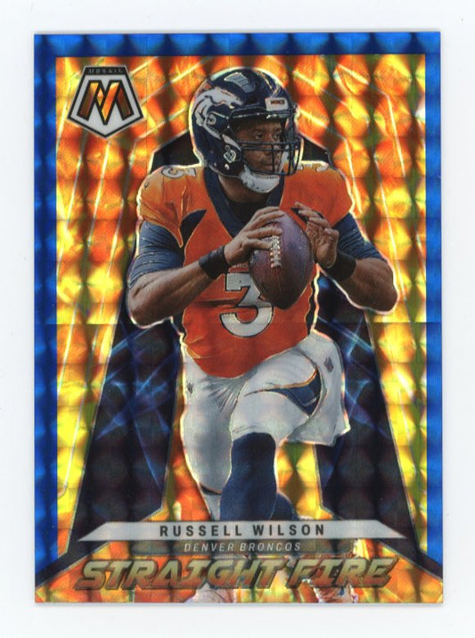 2022 Panini Mosaic Russell Wilson #SF-6 - Blue Prizm #/99