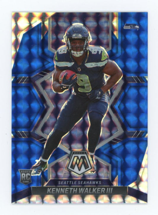 2022 Panini Mosaic Kenneth Walker III RC #308 - Blue Mosaic #/99