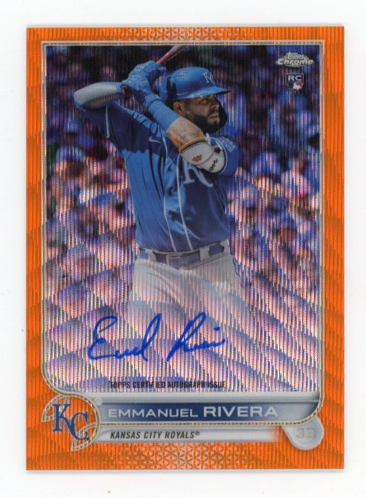 2022 Topps Chrome Emmanuel Rivera RC #RA-ER - Orange Refractor Auto #/25