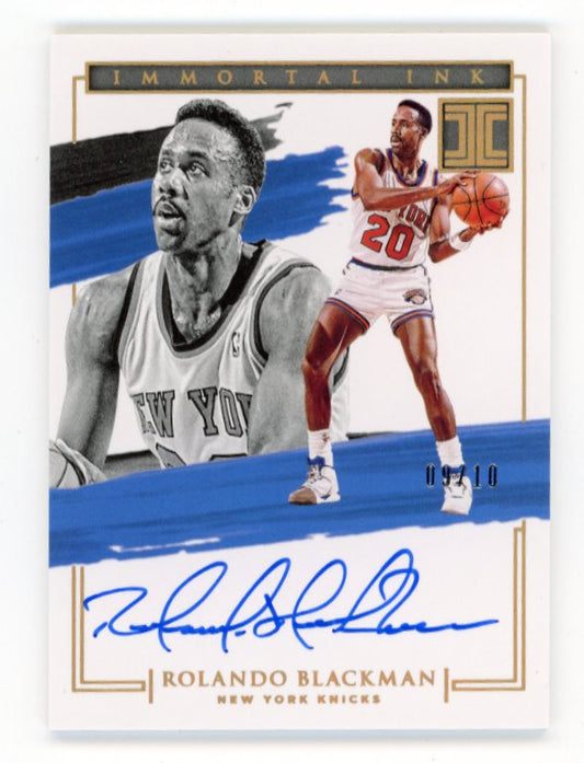 2020-21 Panini Impeccable Rolando Blackman #IMM-RBL - Autograph #/10