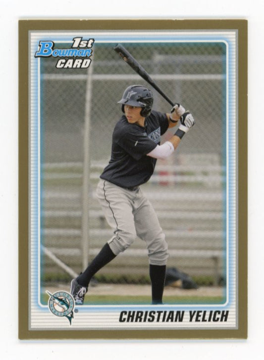 2010 Bowman Christian Yelich RC #BDPP78 - Gold