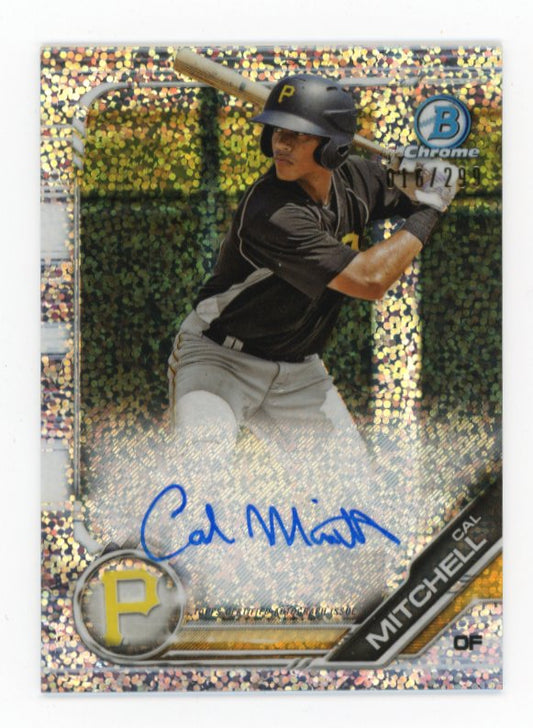 2019 Bowman Chrome Cal Mitchell #CPA-CMI - Sparkle Refractor Autograph #/299