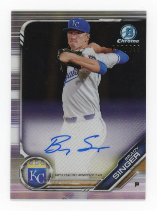 2019 Bowman Chrome Brady Singer RC #CPA-BS - Refractor Autograph #/499