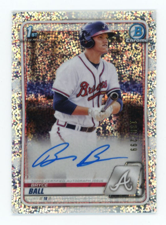 2020 Bowman Chrome Bryce Ball RC #CPA-BBA - Sparkle Refractor Autograph #/299