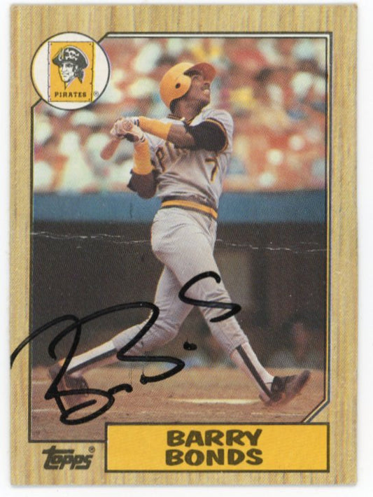 1987 Topps Barry Bonds RC #320 - Autographed