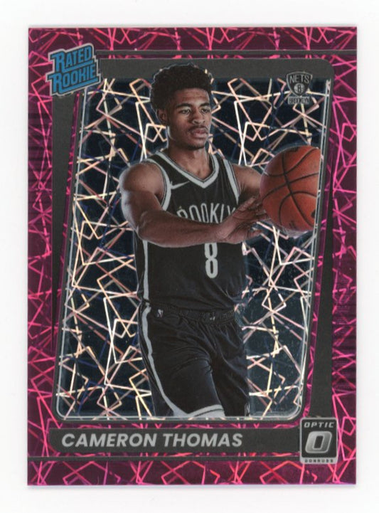 2021-22 Panini Donruss Optic Cameron Thomas RC #153 - Pink Velocity #/79