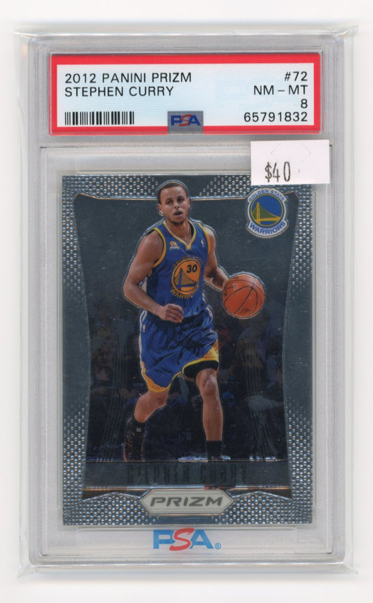 2012 Panini Prizm Stephen Curry #72 - PSA 8