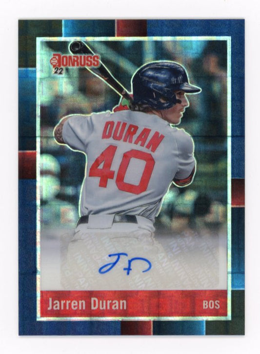 2022 Donruss Optic Jarren Duran #R88S-DU - Autograph #/20