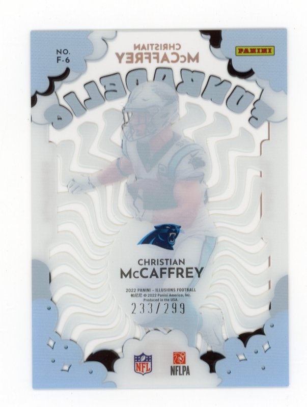 2022 Panini Illusions Christian Mccaffrey #F-6 - #/299