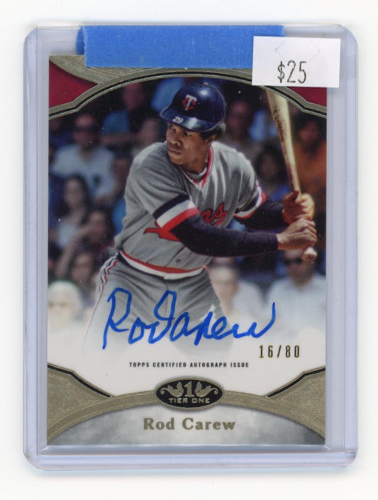 2020 Topps Tier One Rod Carew #PPA-RCA - Autograph #/80