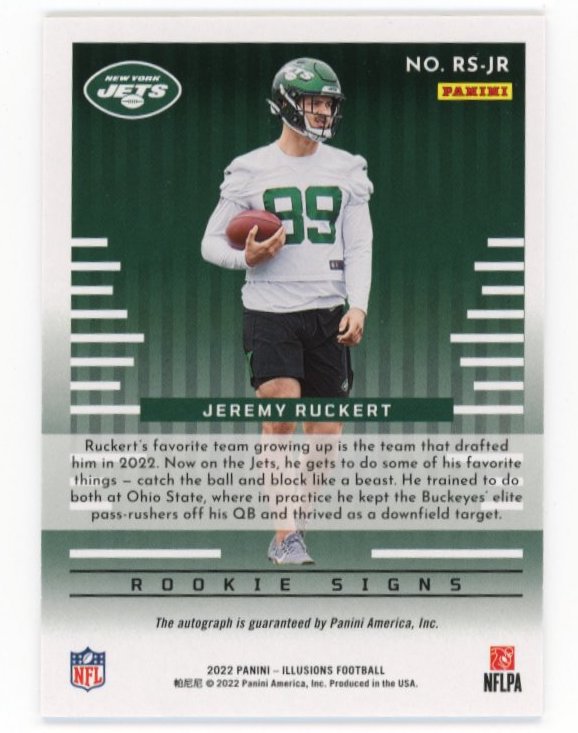 2022 Panini Illusions Jeremy Ruckert RC #RS-JR - Autograph #/199