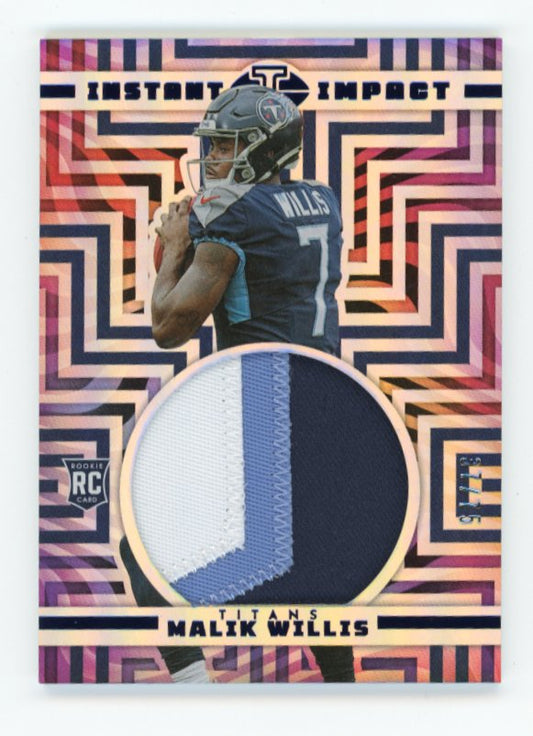 2022 Panini Illusions Malik Willis RC #II-MW - Jumbo Patch #/75