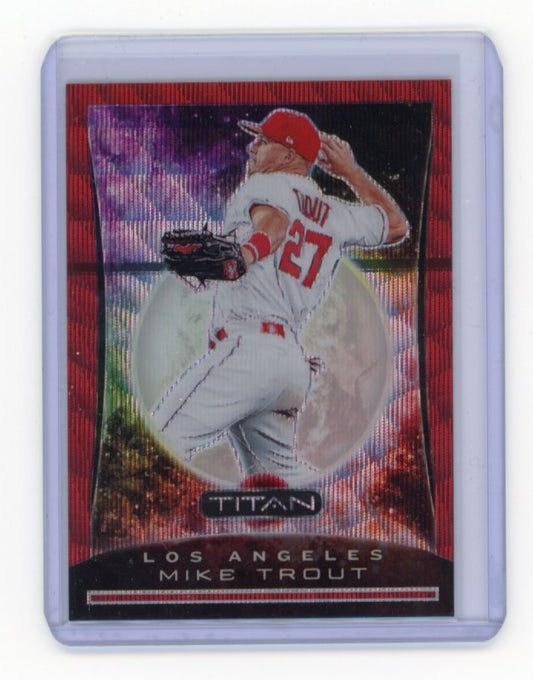 2020 Panini Chronicles Mike Trout #9 - Red Refractor #/199