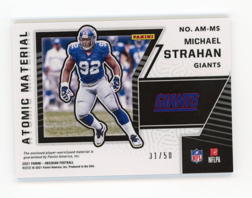 2021 Panini Obsidian Michael Strahan #AM-MS - Atomic Patch /50