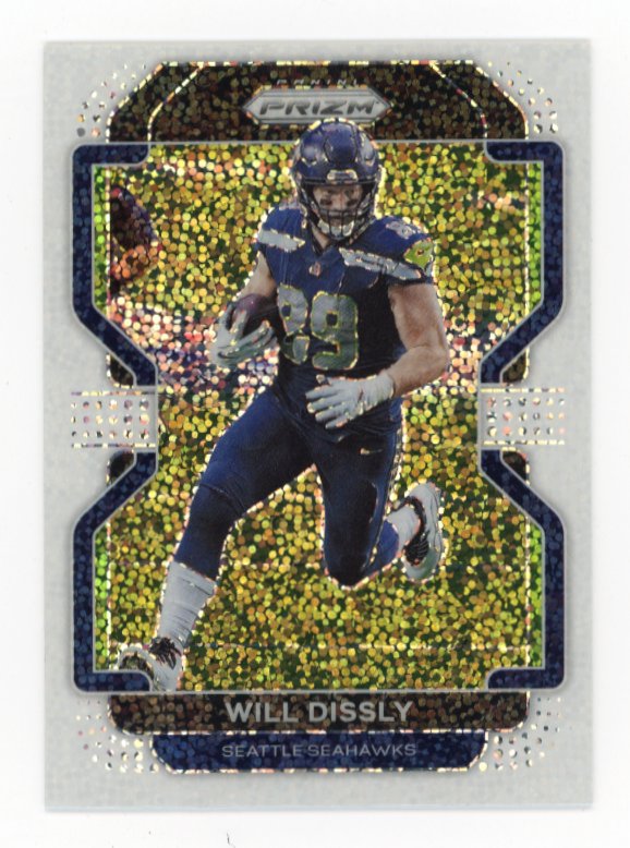 2021 Panini Prizm Will Dissly #44 - White Sparkle