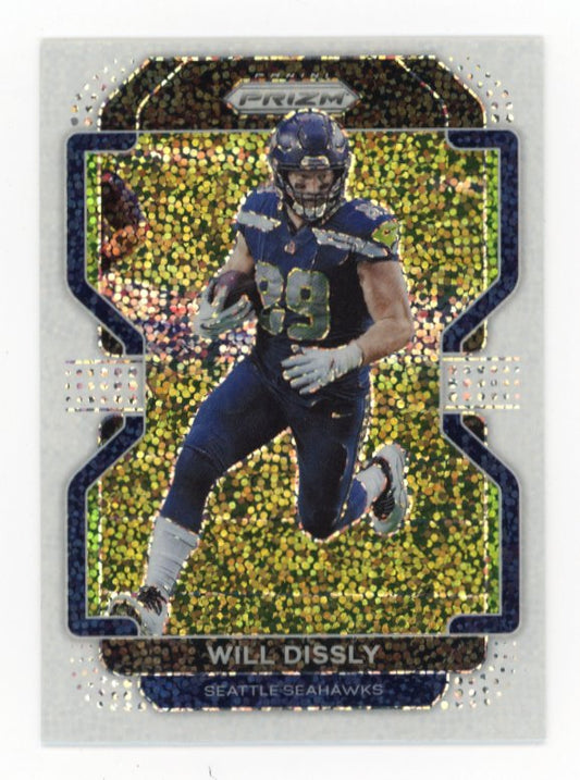 2021 Panini Prizm Will Dissly #44 - White Sparkle