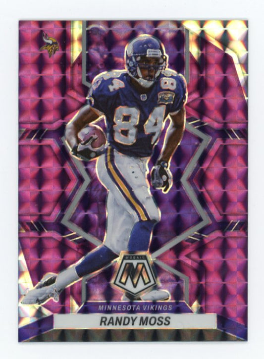 2022 Panini Mosaic Randy Moss #132 - Purple Mosaic #/49