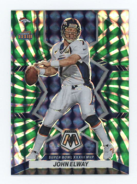 2022 Panini Mosaic John Elway #297 - Green Swirl Mosaic #/11