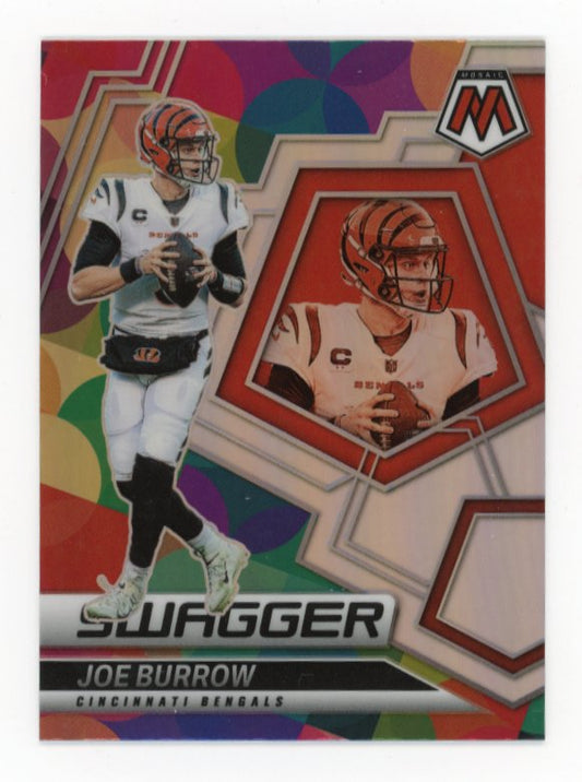 2022 Panini Mosaic Joe Burrow #SW-2 - Silver Swagger