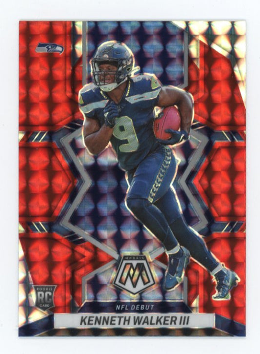 2022 Panini Mosaic Kenneth Walker III RC #284 - Red Mosaic