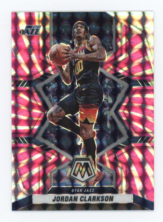 2021-22 Panini Mosaic Jordan Clarkson #4 - Pink Swirl #/11